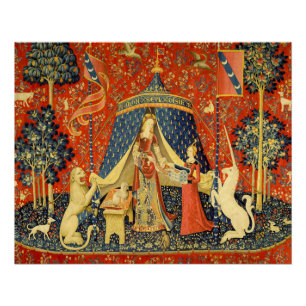 Unicorn Tapestries Lady Legend Mediaeval Poster