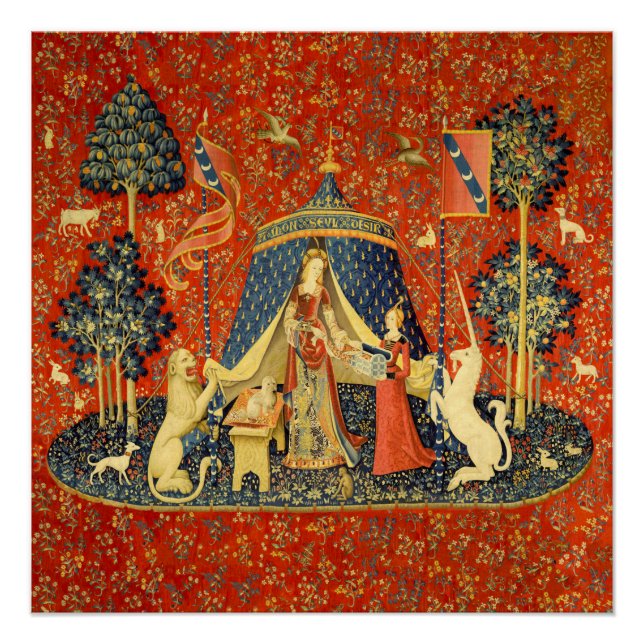 Unicorn Tapestries Lady Legend Mediaeval Poster (Front)