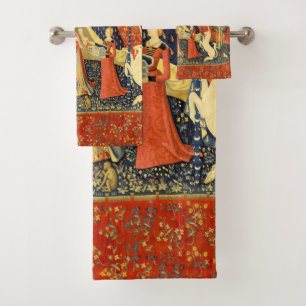 Unicorn Tapestries Lady Legend Medieval Bath Towel Set