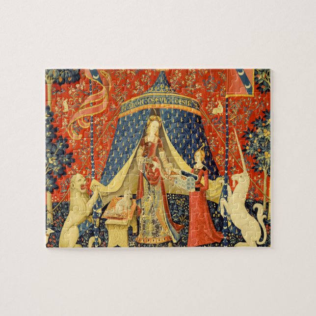 Unicorn Tapestries Lady Legend Medieval Jigsaw Puzzle (Horizontal)