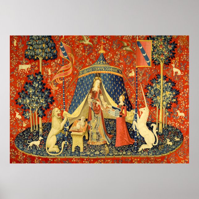 Unicorn Tapestries Lady Legend Medieval Poster (Front)