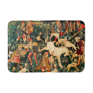 Unicorn Tapestries Mediaeval Classic Defends Hunt  Bath Mat