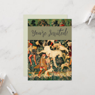 Unicorn Tapestries Mediaeval Classic Defends Hunt  Invitation