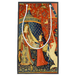 Unicorn tapestry Mediaeval Small Gift Bag