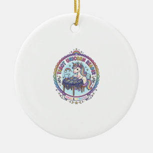Unicorn Tarot Unicorn Reader Funny Shirt Graphic_1 Ceramic Ornament