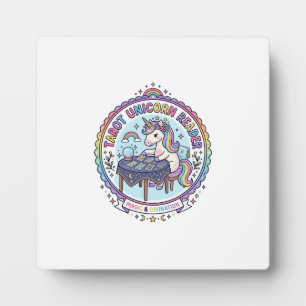 Unicorn Tarot Unicorn Reader Funny Shirt Graphic_1 Plaque
