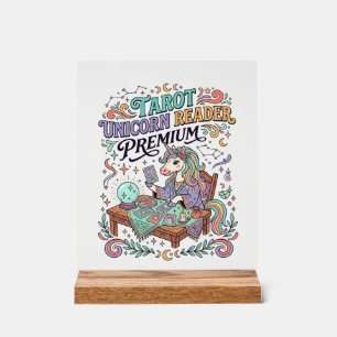 Unicorn Tarot Unicorn Reader Premium Kawaii Appare Acrylic Sign