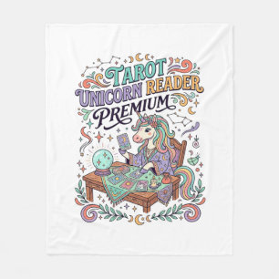 Unicorn Tarot Unicorn Reader Premium Kawaii Appare Fleece Blanket