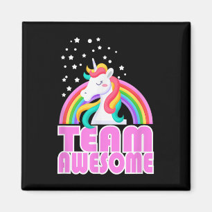 Unicorn Team Awesome Rainbow Jga Wedding Bride And Magnet
