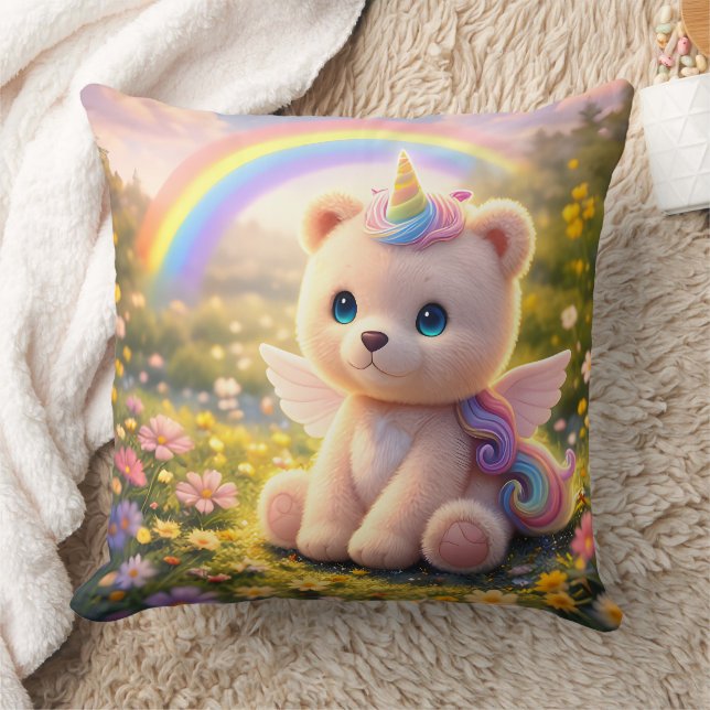 Unicorn teddy bear luxury cushion (Blanket)