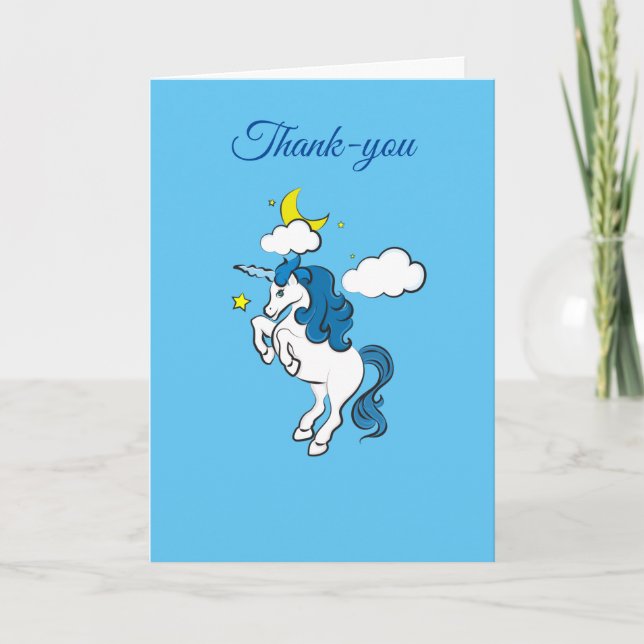 Unicorn Thank You Card (Front)