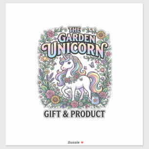 Unicorn The Garden Unicorn Commercial Vector Desig
