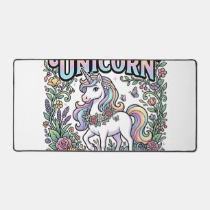 Unicorn The Garden Unicorn Commercial Vector Desig Desk Mat