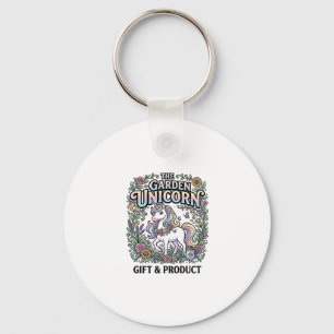 Unicorn The Garden Unicorn Commercial Vector Desig Key Ring