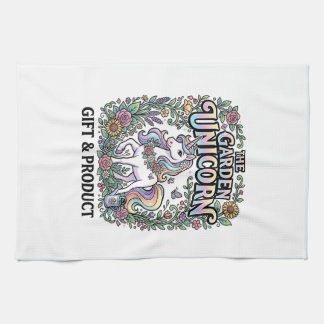 Unicorn The Garden Unicorn Commercial Vector Desig Tea Towel