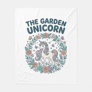 Unicorn The Garden Unicorn Trendy T-Shirt Design_1 Fleece Blanket