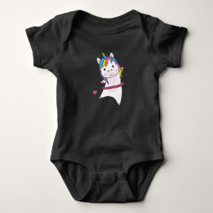 Unicorn The Hullern Smart Hoop Sports Unicorns Baby Bodysuit