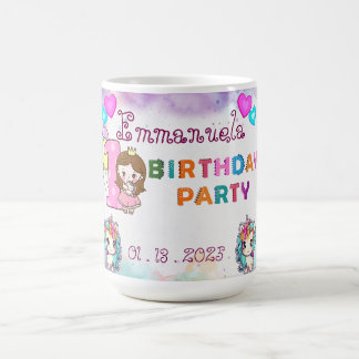 Unicorn-Themed 1st Birthday Party Mug Souvenir