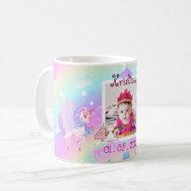 Unicorn-Themed 4th Birthday Party Mug Souvenir