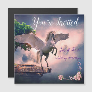 Unicorn Themed wedding invitation