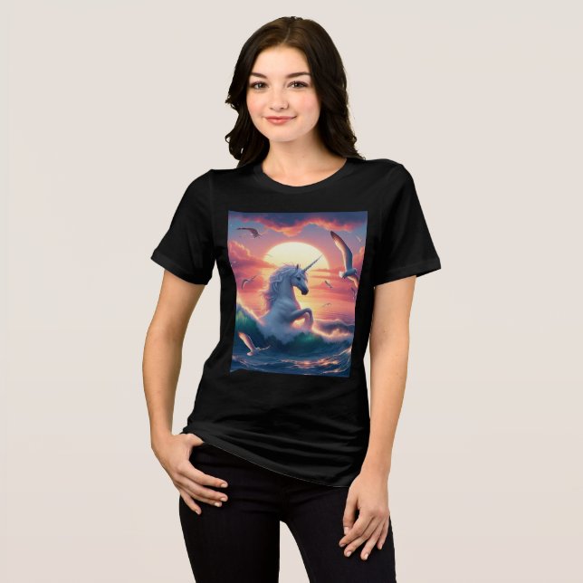 Unicorn Themes Design Tri-Blend Shirt (Front Full)