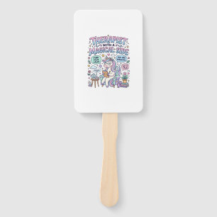 Unicorn Therapist with a Magical Side Gift Idea St Hand Fan