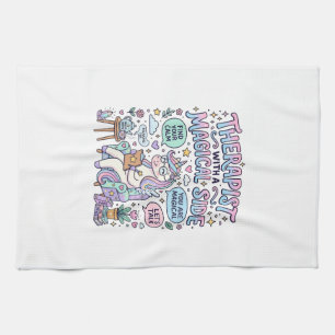 Unicorn Therapist with a Magical Side Gift Idea St Tea Towel
