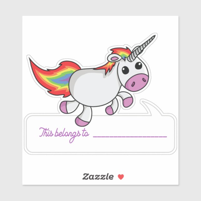 Unicorn This Belongs To - Back To School (Sheet)