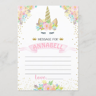 Unicorn Time Capsule Matching insert card