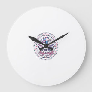 Unicorn Tiny Athlete Big Magic Playful Print on De Large Clock