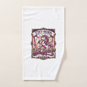 Unicorn Tiny Horn Big Sound Stylish Merch Design_1 Hand Towel