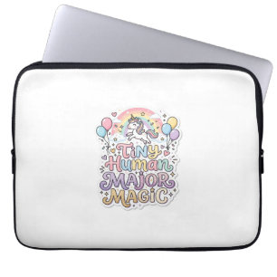 Unicorn Tiny Human Major Magic Premium Vector Vect Laptop Sleeve