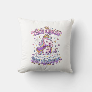Unicorn Tiny Queen Big Kingdom Gift Idea Sticker a Cushion