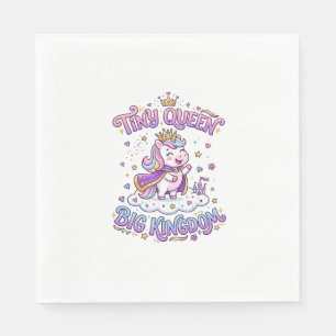 Unicorn Tiny Queen Big Kingdom Gift Idea Sticker a Napkin