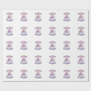Unicorn Tiny Queen Big Kingdom Gift Idea Sticker a Wrapping Paper