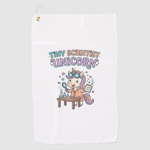 Unicorn Tiny Scientist Unicorn Trendy Product Grap Golf Towel