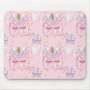 Unicorn Toast and Milkshake Mouse Pad