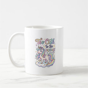 Unicorn Too Cute to Be Ordinary Premium Vector Sti Coffee Mug