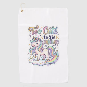 Unicorn Too Cute to Be Ordinary Premium Vector Sti Golf Towel