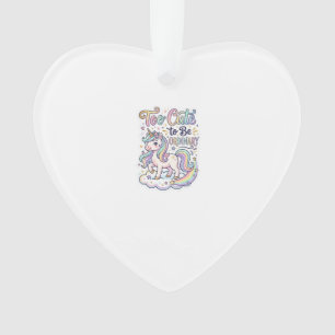 Unicorn Too Cute to Be Ordinary Premium Vector Sti Ornament