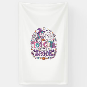 Unicorn Too Cute to Spook Colourful Marketplace Ar Banner