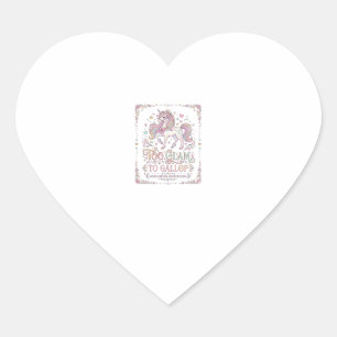Unicorn Too Glam to Gallop Adorable Apparel Graphi Heart Sticker