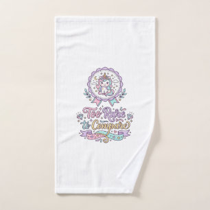 Unicorn Too Rare to Compare Cute Pastel T-Shirt De Hand Towel