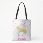 Unicorn Tote Bag, Glitter Tote Bag