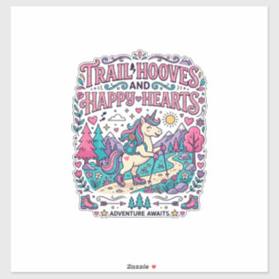 Unicorn Trail Hooves and Happy Hearts Colourful Ap