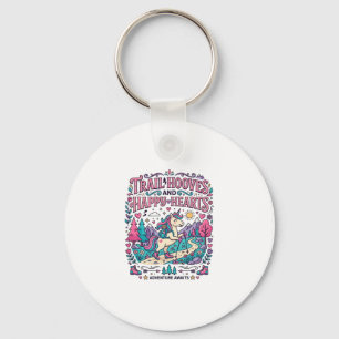 Unicorn Trail Hooves and Happy Hearts Colourful Ap Key Ring