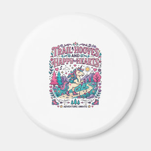 Unicorn Trail Hooves and Happy Hearts Colourful Ap Magnet