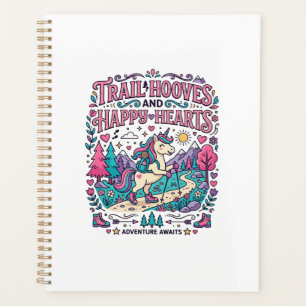 Unicorn Trail Hooves and Happy Hearts Colourful Ap Planner