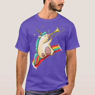 Unicorn Trombone Rainbow T-Shirt