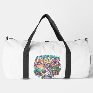 Unicorn Tropical Unicorn Escape POD Ready POD Artw Duffle Bag